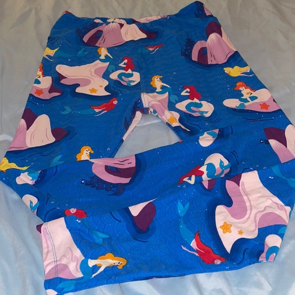 Blue leggings with mermaids - Picture 1 of 4